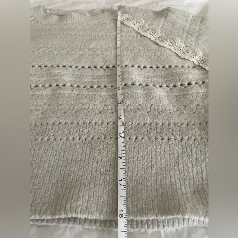 ✨Treasure & Bond✨ Lace Trim Open Stitch Sweater - Picture 10 of 11